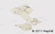 Shaded Relief Panoramic Map of Yongfeng, cropped outside