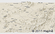 Shaded Relief Panoramic Map of Yongfeng