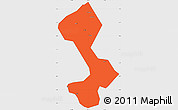 Political Simple Map of Yongfeng, single color outside