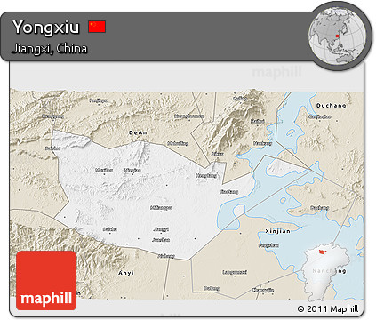 Classic Style 3D Map of Yongxiu