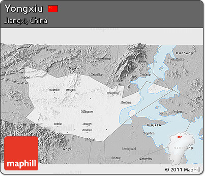 Gray 3D Map of Yongxiu