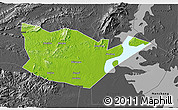 Physical 3D Map of Yongxiu, darken, desaturated