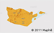 Political 3D Map of Yongxiu, cropped outside