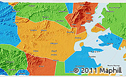 Political 3D Map of Yongxiu
