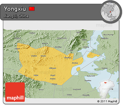 Savanna Style 3D Map of Yongxiu