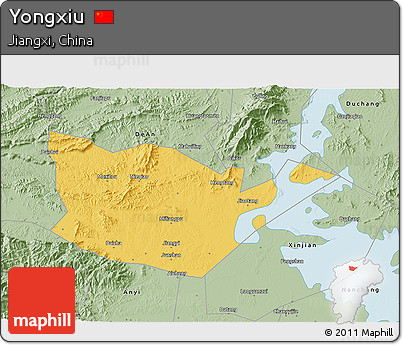 Savanna Style 3D Map of Yongxiu