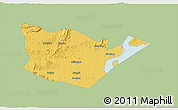 Savanna Style 3D Map of Yongxiu, single color outside