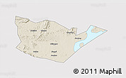 Shaded Relief 3D Map of Yongxiu, cropped outside