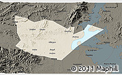 Shaded Relief 3D Map of Yongxiu, darken