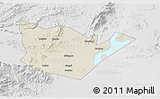 Shaded Relief 3D Map of Yongxiu, lighten, desaturated