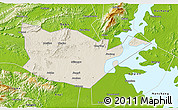 Shaded Relief 3D Map of Yongxiu, physical outside