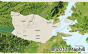 Shaded Relief 3D Map of Yongxiu, satellite outside