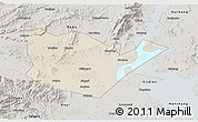 Shaded Relief 3D Map of Yongxiu, semi-desaturated