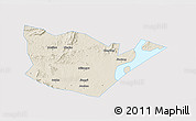 Shaded Relief 3D Map of Yongxiu, single color outside