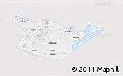 Silver Style 3D Map of Yongxiu, single color outside