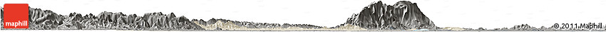 Shaded Relief Horizon Map of Yongxiu, darken, semi-desaturated