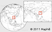 Blank Location Map of Yongxiu, within the entire country