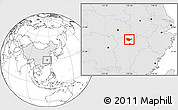 Blank Location Map of Yongxiu, highlighted country