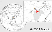 Blank Location Map of Yongxiu, highlighted parent region