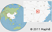 Savanna Style Location Map of Yongxiu, highlighted country