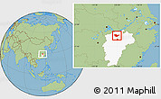 Savanna Style Location Map of Yongxiu, highlighted parent region
