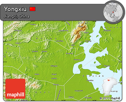 Physical Map of Yongxiu