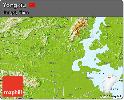 Physical Map of Yongxiu
