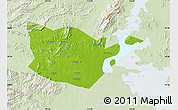 Physical Map of Yongxiu, lighten
