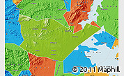 Physical Map of Yongxiu, political outside