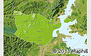 Physical Map of Yongxiu, satellite outside