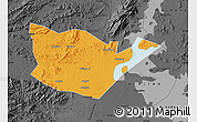 Political Map of Yongxiu, darken, desaturated