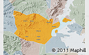 Political Map of Yongxiu, lighten, semi-desaturated
