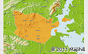 Political Map of Yongxiu, physical outside