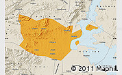 Political Map of Yongxiu, shaded relief outside
