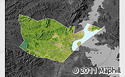 Satellite Map of Yongxiu, darken, desaturated