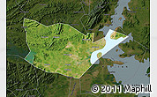 Satellite Map of Yongxiu, darken