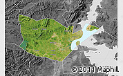 Satellite Map of Yongxiu, desaturated
