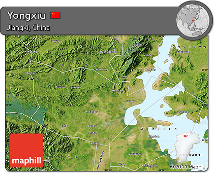 Satellite Map of Yongxiu