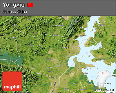 Satellite Map of Yongxiu