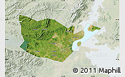 Satellite Map of Yongxiu, lighten