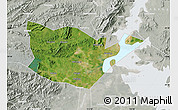 Satellite Map of Yongxiu, lighten, semi-desaturated