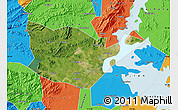 Satellite Map of Yongxiu, political outside