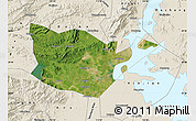 Satellite Map of Yongxiu, shaded relief outside
