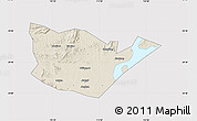 Shaded Relief Map of Yongxiu, cropped outside