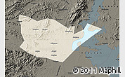 Shaded Relief Map of Yongxiu, darken