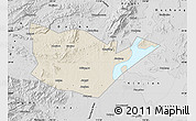 Shaded Relief Map of Yongxiu, desaturated