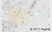 Shaded Relief Map of Yongxiu, lighten, desaturated