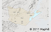 Shaded Relief Map of Yongxiu, lighten, semi-desaturated