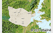 Shaded Relief Map of Yongxiu, satellite outside