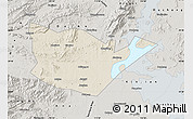 Shaded Relief Map of Yongxiu, semi-desaturated